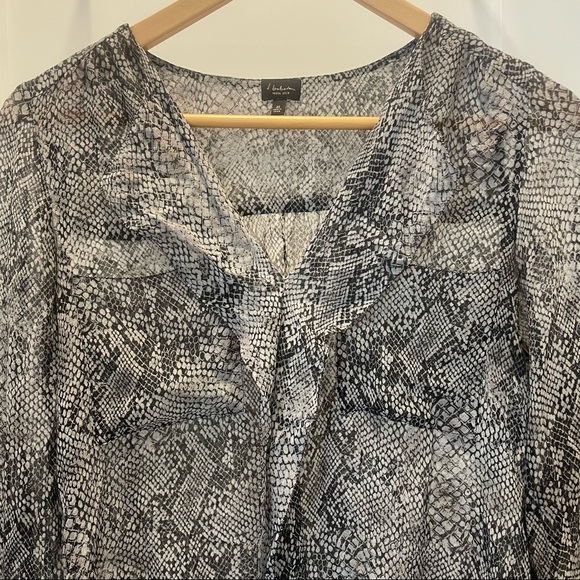 Aritzia T. Babaton Finley snakeskin silk blouse - Picture 4 of 7